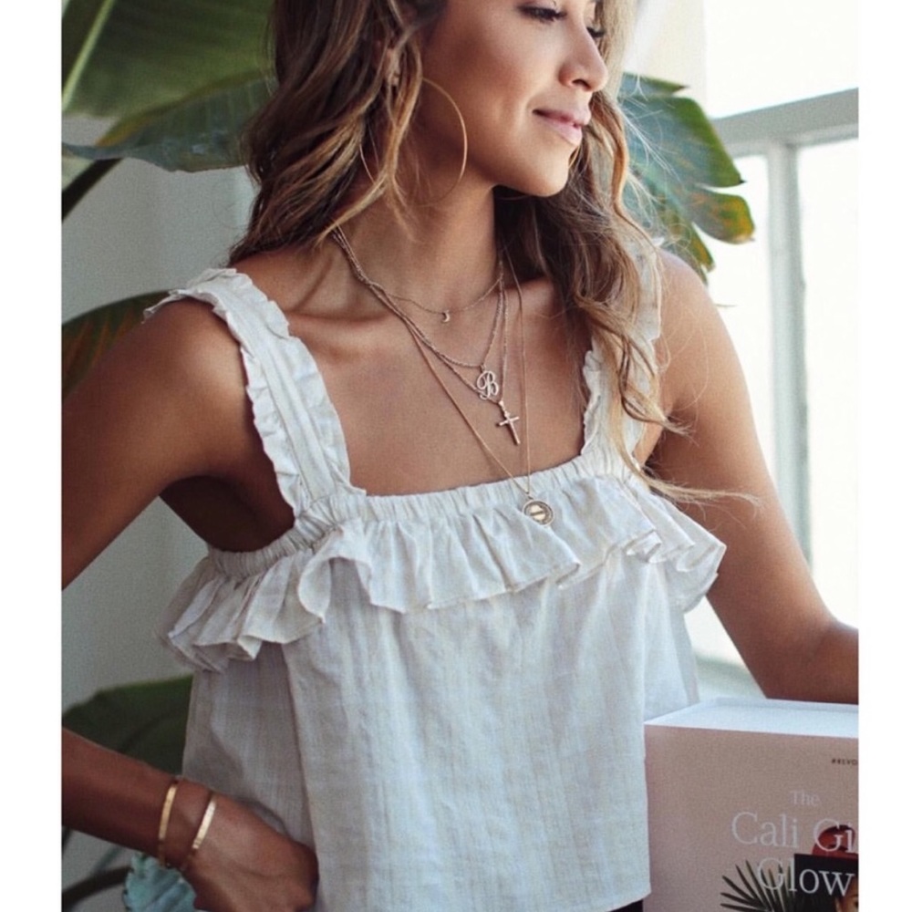 Sincere Jules- Emma Plaid Ruffle Tank Top